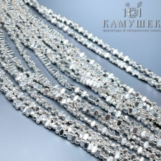 2х4 мм, Гематин имитация плоский прямоугольник светлое серебро