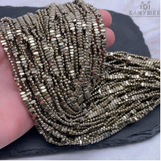 2х4 мм, Гематин имитация плоский прямоугольник темное золото