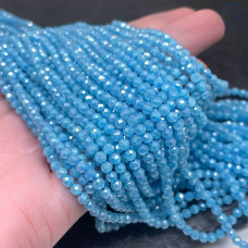 3 мм, Циркон огранка голубой №1 с эффектом снежного кварца (кубический цирконий, фианит) 3 мм, Циркон огранка голубой №1 с эффектом снежного кварца (кубический цирконий, фианит)