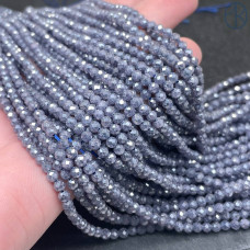 3 мм, Циркон огранка серый с эффектом снежного кварца (кубический цирконий, фианит) 3 мм, Циркон огранка серый с эффектом снежного кварца (кубический цирконий, фианит)