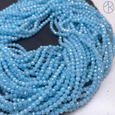 3 мм, Циркон огранка светло-голубой с эффектом снежного кварца (кубический цирконий, фианит) 3 мм, Циркон огранка светло-голубой с эффектом снежного кварца (кубический цирконий, фианит)