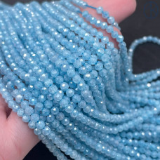 3 мм, Циркон огранка светло-голубой с эффектом снежного кварца (кубический цирконий, фианит) 3 мм, Циркон огранка светло-голубой с эффектом снежного кварца (кубический цирконий, фианит)