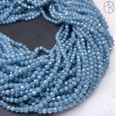 3 мм, Циркон огранка темно-голубой №3 с эффектом снежного кварца (кубический цирконий, фианит) 3 мм, Циркон огранка темно-голубой №3 с эффектом снежного кварца (кубический цирконий, фианит)