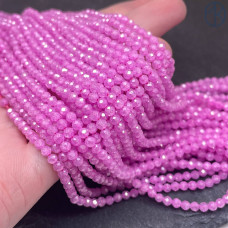 3 мм, Циркон огранка темно-розовый с эффектом снежного кварца (кубический цирконий, фианит) 3 мм, Циркон огранка темно-розовый с эффектом снежного кварца (кубический цирконий, фианит)