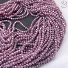 3 мм, Циркон огранка темно-сиреневый с эффектом снежного кварца (кубический цирконий, фианит) 3 мм, Циркон огранка темно-сиреневый с эффектом снежного кварца (кубический цирконий, фианит)
