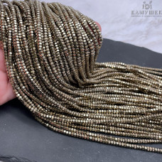 3 мм Гематин имитация, цвет темное золото многогранник