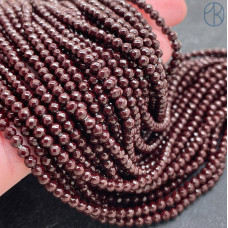 3 мм Гематин имитация огранка, цвет темно-бордовый