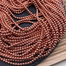 3 мм Гематин имитация розовое золото