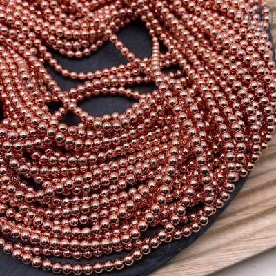 3 мм Гематин имитация розовое золото