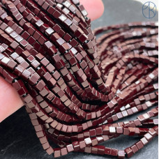 3 мм Гематин куб, цвет темно-бордовый имитация