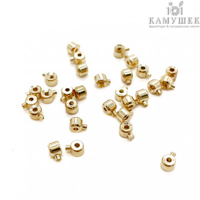 3 мм, Кримпы оne touch люкс уп.10шт, цвет золото