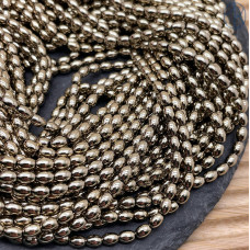 3х5 мм Гематин имитация рис темное золото