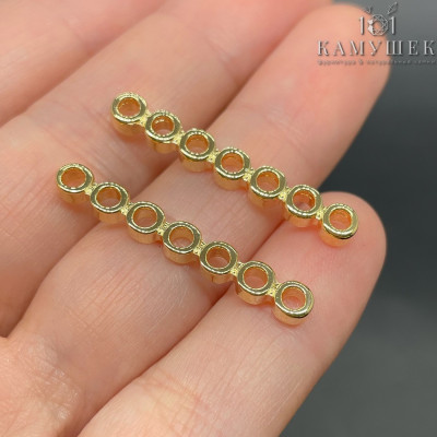 4,3*30,8мм,цена золото, Бусина - разделитель на 7 рядов