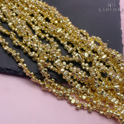 4-6 мм Гематин сколы шлифованные светлое золото имитация