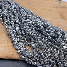 4-6 мм Гематин сколы шлифованные темное серебро имитация