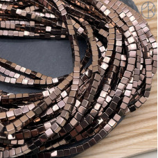 4 мм Гематин имитация, цвет коричневый, куб