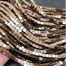 4 мм Гематин имитация, цвет коричневый, куб