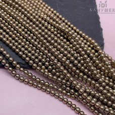 4 мм Гематин имитация, цвет темное золото №1
