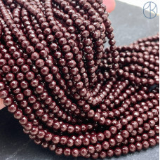 4 мм Гематин имитация огранка, цвет темно-бордовый