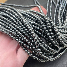 4 мм, Гематин имитация огранка круглая