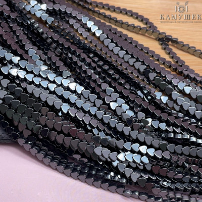 4 мм, Гематин имитация сердце плоское 