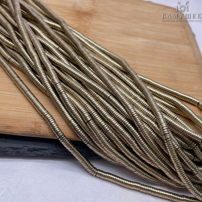 4х1 мм, Гематин имитация диски темное золото