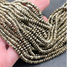 4х2 мм, Гематин имитация рондель алмазная огранка темное золото