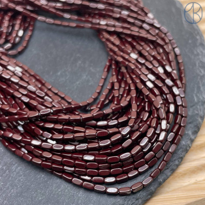 4х2 мм, Гематин прямоугольник имитация темно-бордовый