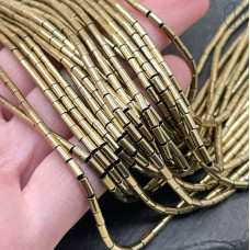 4х2 мм, Гематин трубочки имитация темное золото