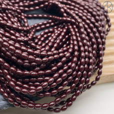 4х3 мм Гематин имитация рис темно-бордовый