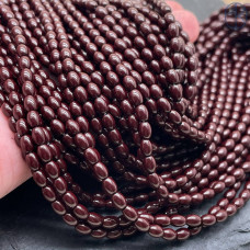 4х3 мм Гематин имитация рис темно-бордовый