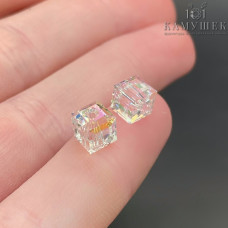 5601 Cube Bead 6мм Crystal Shimmer B