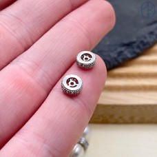 6*2,3 мм Цвет серебро, Разделитель колесо стразы 
