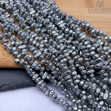 6-7 мм Гематин сколы шлифованные темное серебро имитация