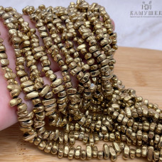 6-7 мм Гематин сколы шлифованные, темное золото №2, имитация 