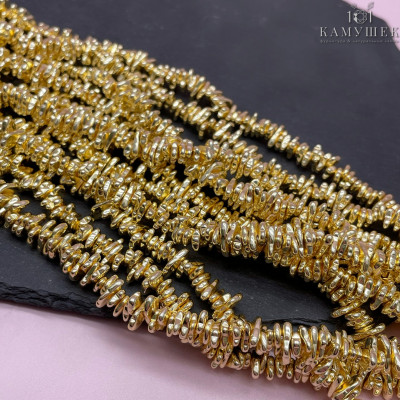 6-9 мм Гематин сколы шлифованные светлое золото имитация
