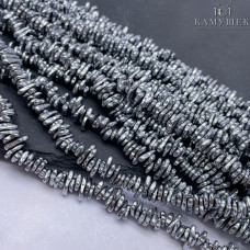 6-9 мм Гематин сколы шлифованные темное серебро имитация