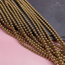 6 мм Гематин имитация, цвет темное золото №2 