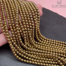 6 мм Гематин имитация, цвет темное золото №2 