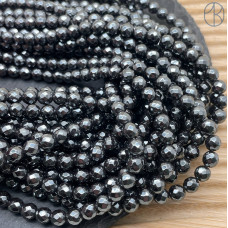 6 мм, Гематин имитация огранка круглая