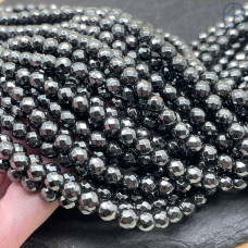 6 мм, Гематин имитация огранка круглая