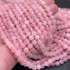 6 мм Розовый кварц микроогранка №1