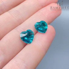 6228 Xilion Heart 10,3*10 мм Blue Zircon AB