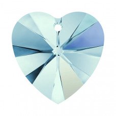 6228 Xilion Heart 14,4*14 мм Aquamarine Aurore Boreale (AB)