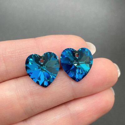 6228 Xilion Heart 14,4*14 мм Crystal Bermuda Blue (BB)