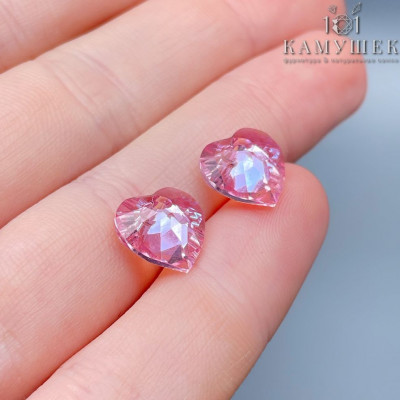 6432 Heart Cup Pendant 10,5 mm Light Rose Shimmer (223 SHIM)