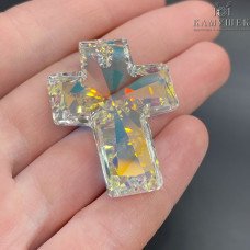 6864 Cross Pendant 40x30 mm Crystal AB V (ABV)