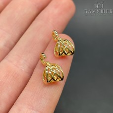 7,3*14,6 мм Цвет золото, Бейл узор разъемное кольцо