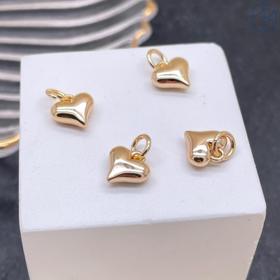 8,5*8,3мм Цвет золото, Подвеска сердце объемное