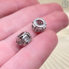 8*5 мм, Цвет серебро, Разделитель 